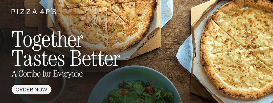Pizza 4Ps promotional banner variation 2.